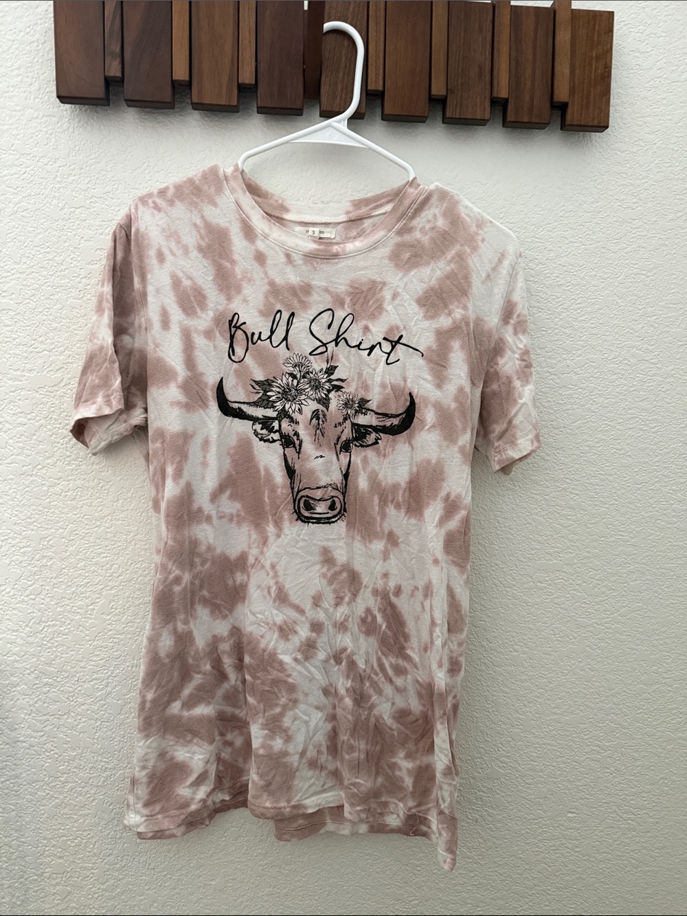 Maurices Pink Tie-Dye 'Bull Shirt' Graphic Tee